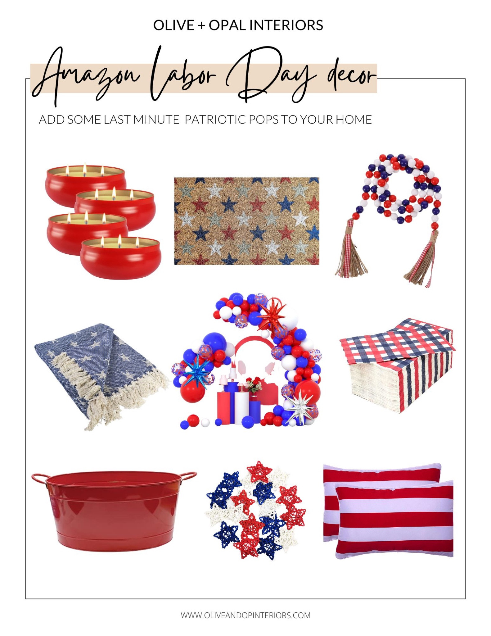 Are you having a holiday gathering this weekend and realized you have no patriotic decor?! Not to worry - shop some of these last minute Amazon options!
.
.
.
Labor Day
Patriotic 
Red
White 
Blue
Stars and Stripes
Seasonal Decor
Outdoor Decor
Indoor Decor 
Amazon Prime


#LTKSeasonal #LTKhome #LTKstyletip