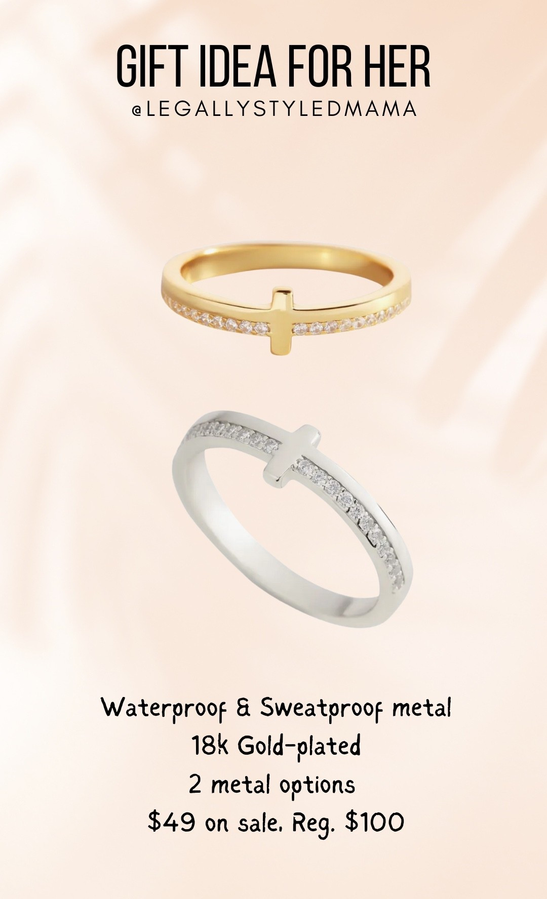 Gift idea for her! The prettiest cross and cubic zirconia ring that’s on sale for $49! 

Gift idea, gifts for her, gift guide 

#LTKFindsUnder50 #LTKSaleAlert #LTKGiftGuide