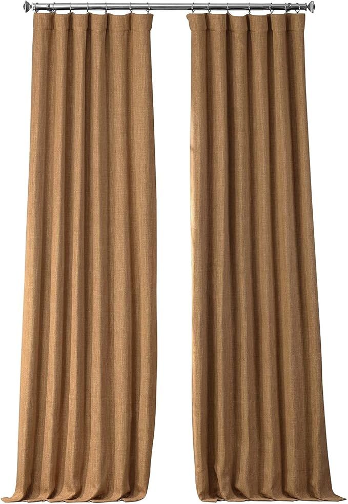HPD Half Price Drapes Faux Linen Room Darkening Curtains for Bedroom 50 X 84, BOCH-LN18519-84 (1 ... | Amazon (US)