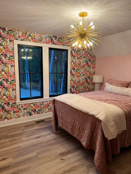 Pink girls bedroom or girl nursery 💗 pink floral wallpaper ✨ guest room decor 💕 tween girl room ✨ girl college dorm room decor

#LTKhome #LTKkids #LTKfamily
