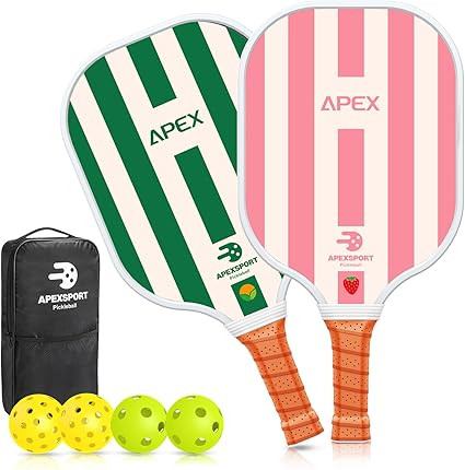 Pickleball Paddles Set of 2/4, USAPA Approved Lightweight Fiberglass Pickleball Set with 4 Pickle... | Amazon (US)