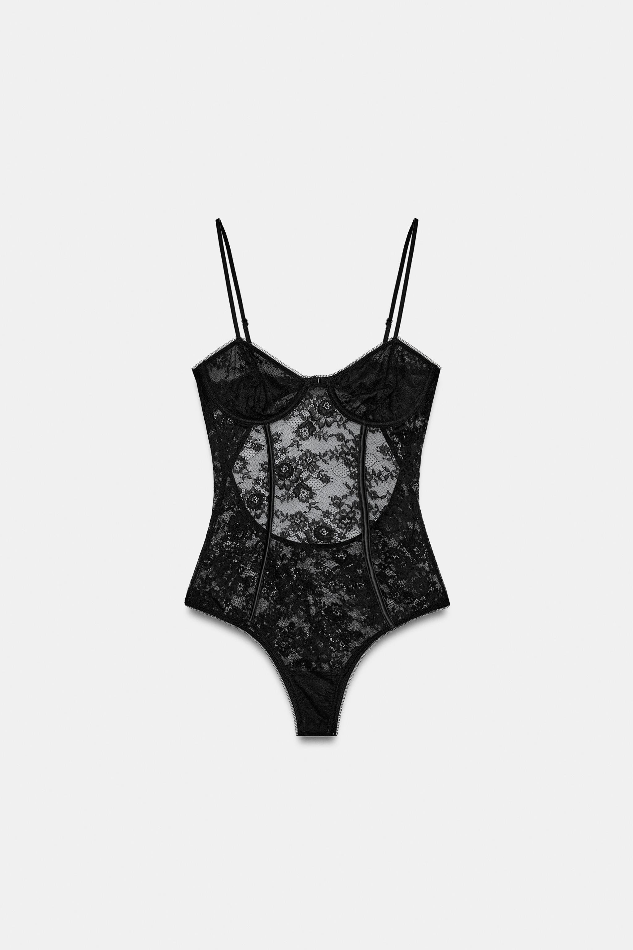 LACE OPEN-BACK BODYSUIT | Zara US