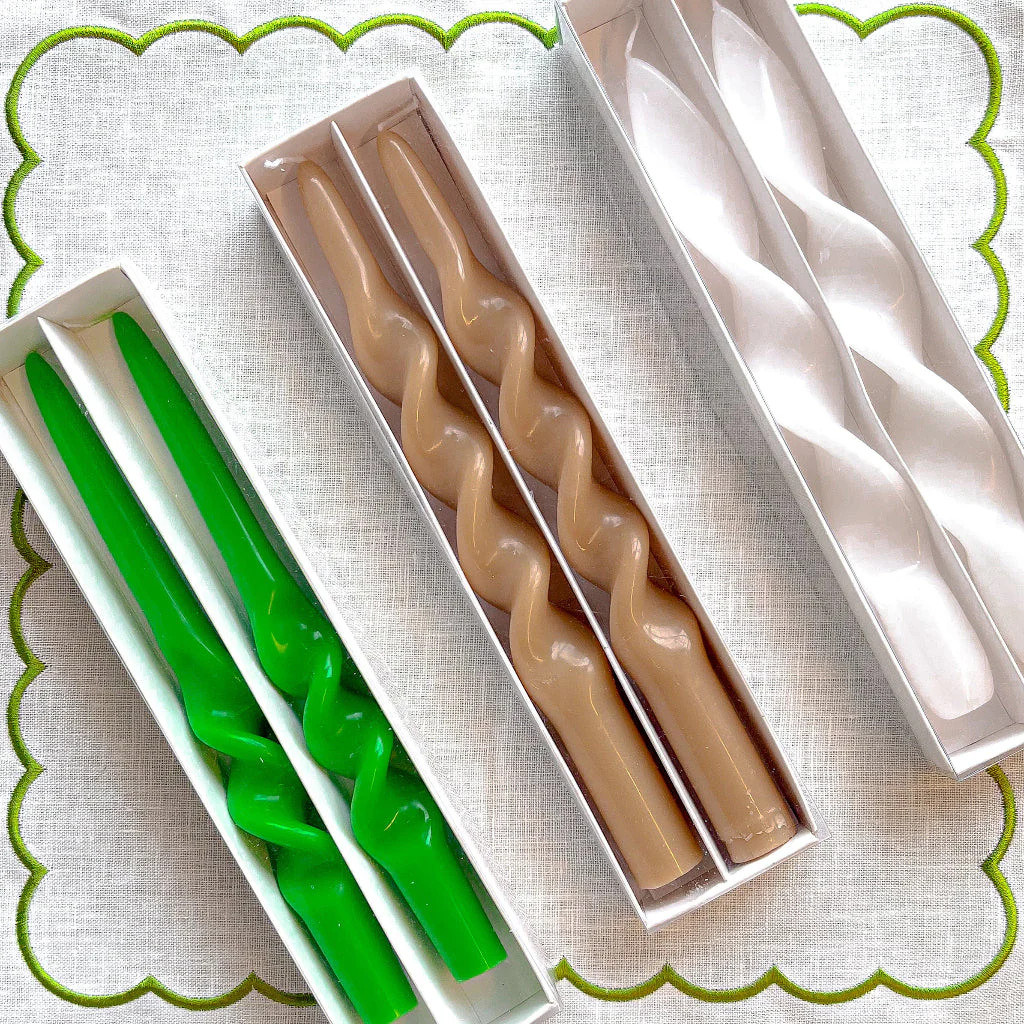 Forest Fern Twisted Candle - Pack of 2 | Gorgeous Living