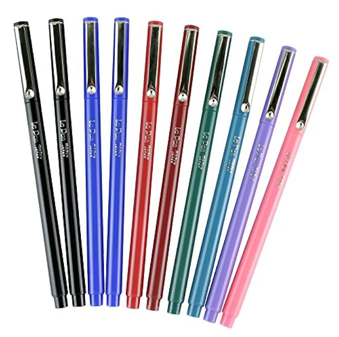UCHIDA 430010A, Le Pen, 0.3 Millimeter point, Pen Set, 10 Pack, Multicolor | Amazon (US)