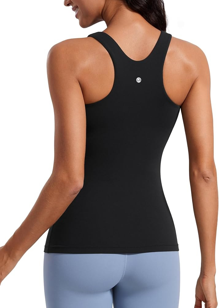 CRZ YOGA Butterluxe High Neck Tank Top for Women - Racerback Workout Padded Yoga Athletic Camisol... | Amazon (US)