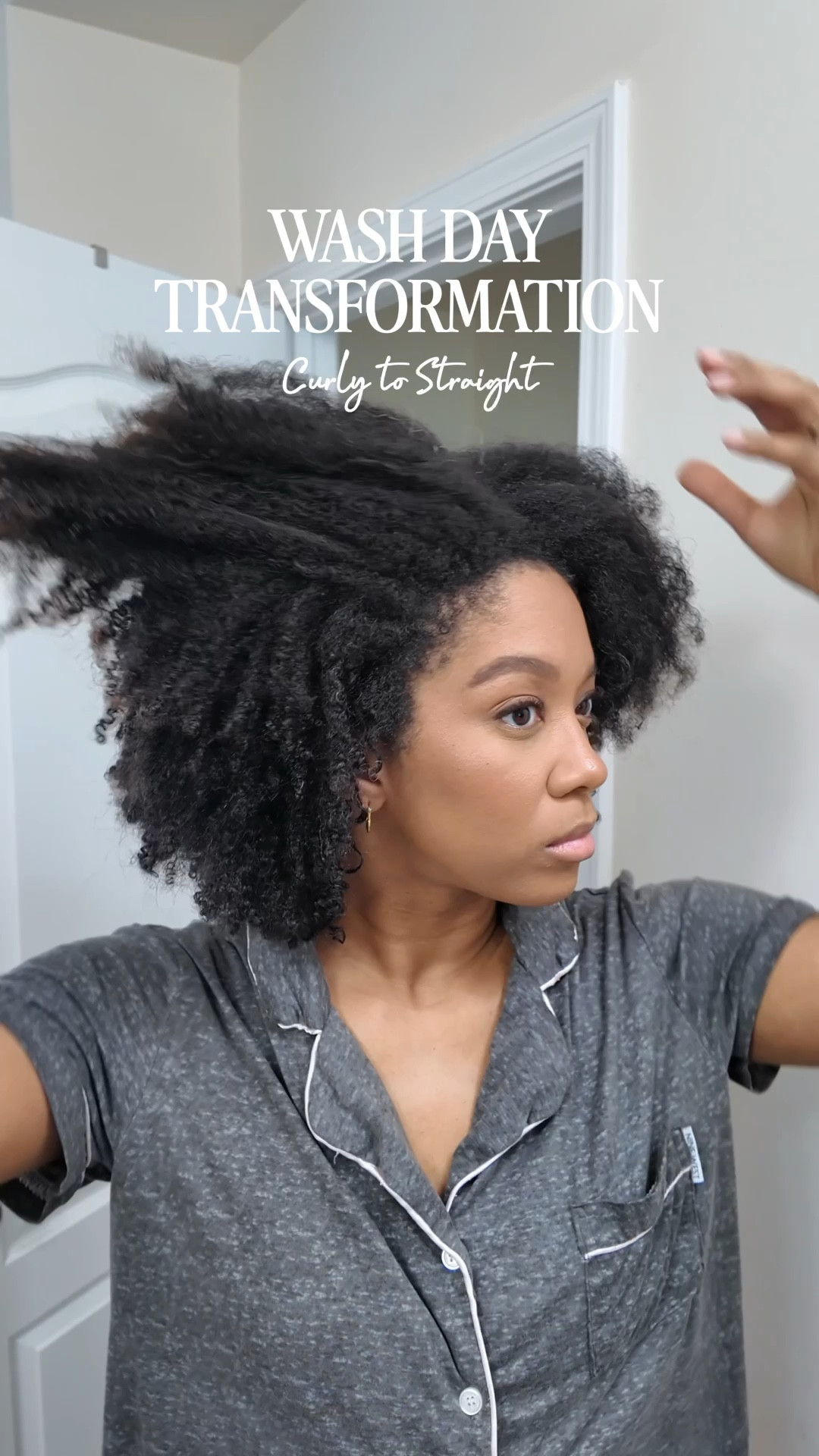 Hair transformation ✨ Going from curly to straight and bringing back my at home silk press! I enjoyed this wash day combo and how strong and soft my hair feels 🩷

#LTKgrwm #LTKdayinmylife #LTKBeauty
