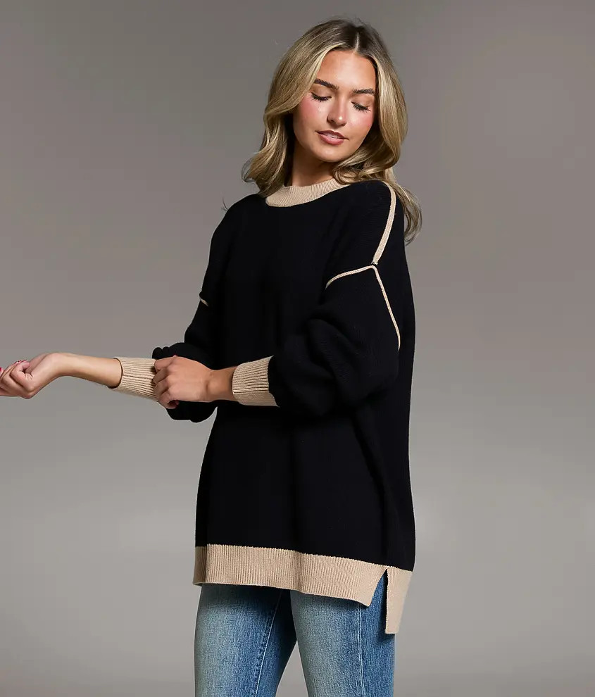 Color Block Oversized Sweater | Buckle