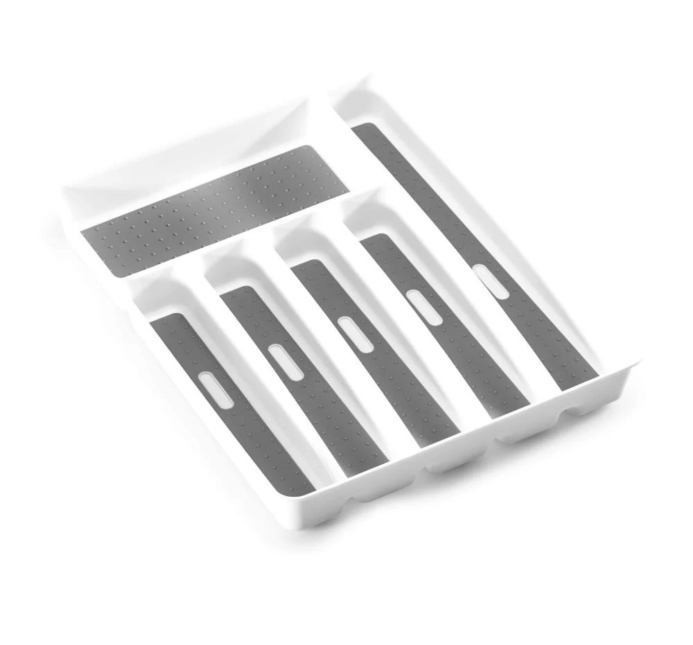 Style Selections 15.25-in x 12.06-in Gray Plastic Drawer Organizer | 30106 | Lowe's