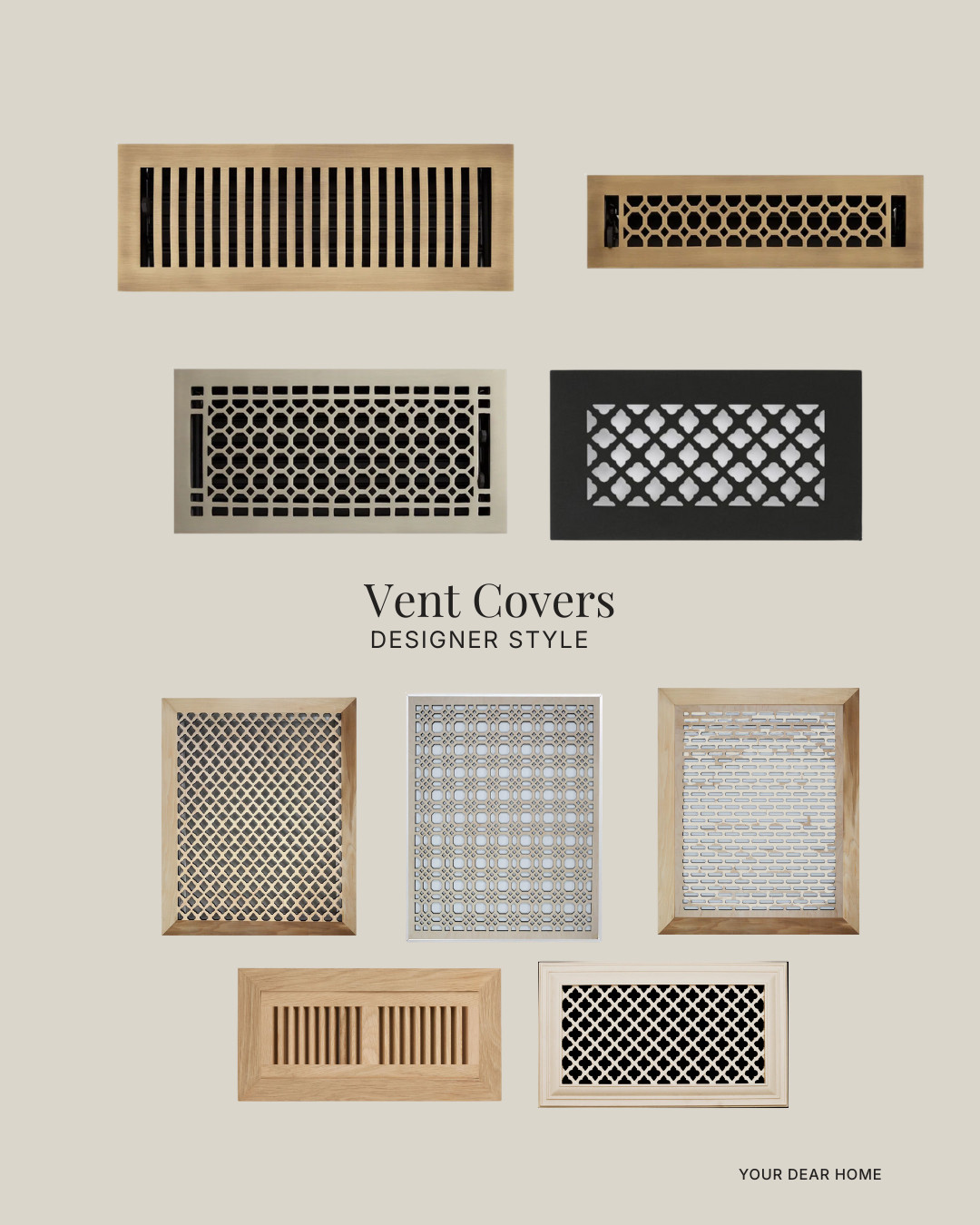 One of those details most people skip but designers don’t. Swapping basic vent covers for decorative ones makes a space feel finished and thoughtfully considered from top to bottom. 

 #LTKHome