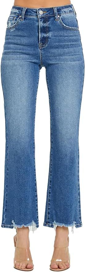 SALT TREE Risen Jeans - High Rise Relaxed Straight Jeans - RDP5459 | Amazon (US)