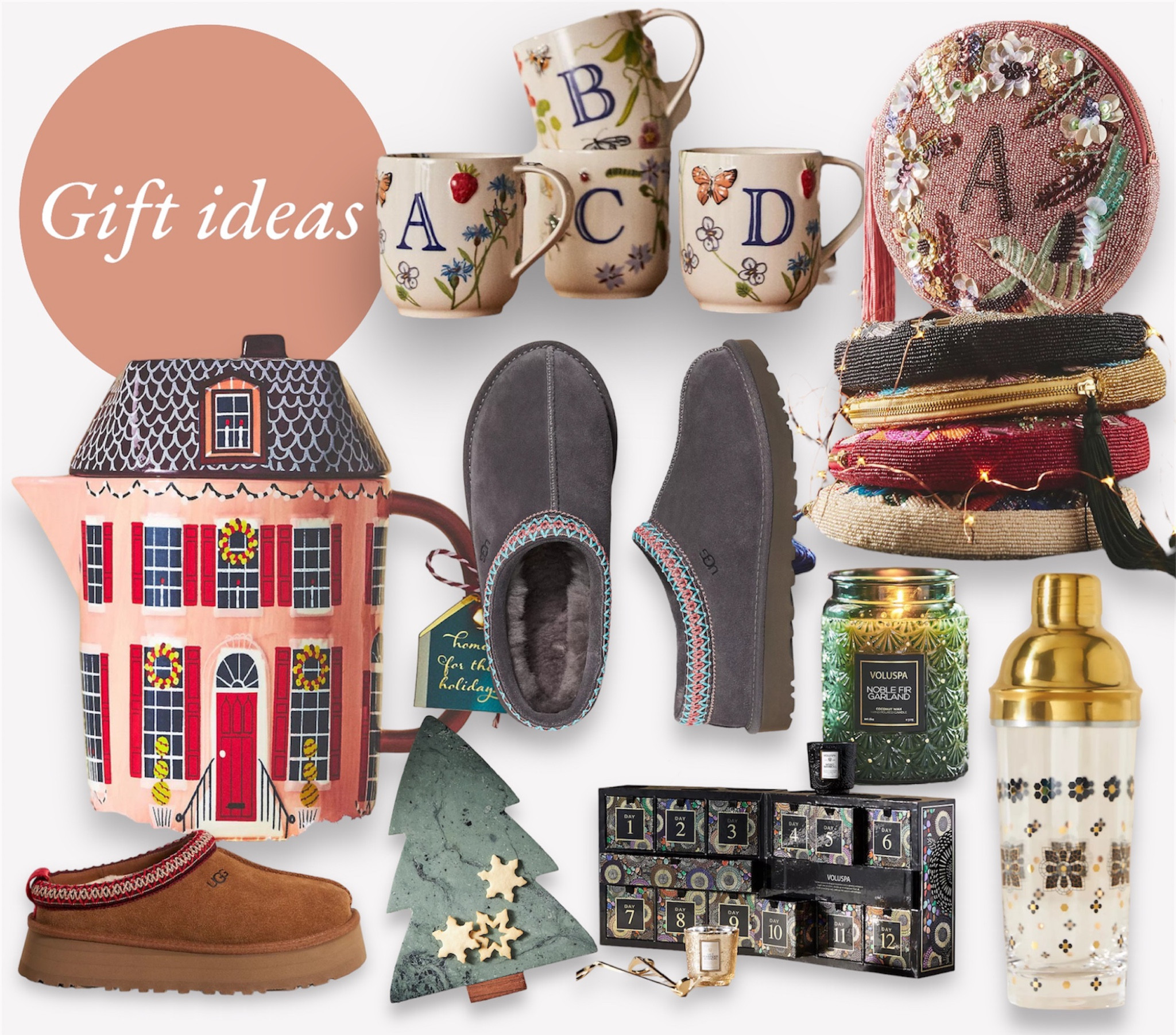 Holiday Gift Ideas
Holiday Gift Guide 
Anthropologie gifts
Boho gifts 
Gifts for the home
Christmas gifts 
Ugg slippers
Cozy gifts 
Gifts for mom
Gift for friend
Gifts for in laws
Black Friday deals 

#LTKHoliday #LTKGiftGuide #LTKHolidaySale