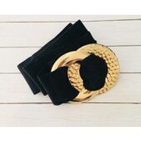 Vintage Belt Stretchy 1980s Gold Buckle Belt / Womans 3336 inch Waist Retro Belt | Etsy (US)