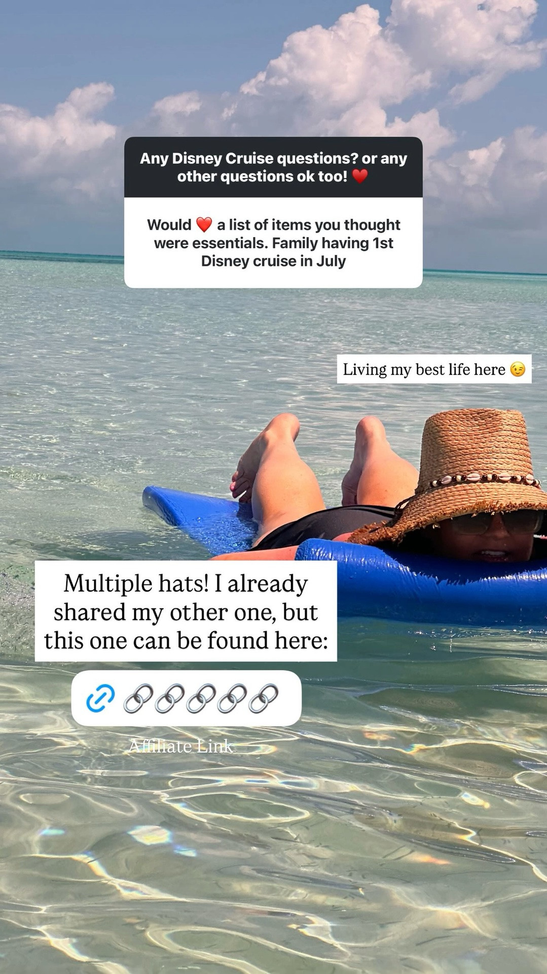 Living my best life here 😉 Multiple hats! I already shared my other one, but this one can be found here: Affiliate Link