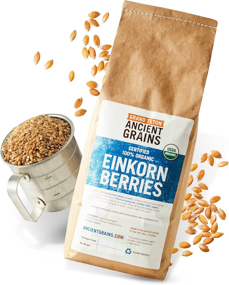 Grand Teton Ancient Grains - 100% Organic Einkorn Berries, Premium Food-Grade Farro Piccolo, For ... | Amazon (US)