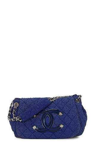 Chanel Nylon Flap Bag in Blue | FWRD 