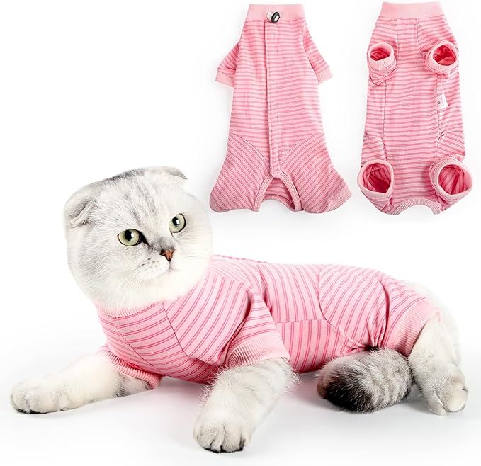 Cat Surgical Recovery Suit Professional for Male Female Dog Abdominal Wounds Cone E-Collar Altern... | Amazon (US)