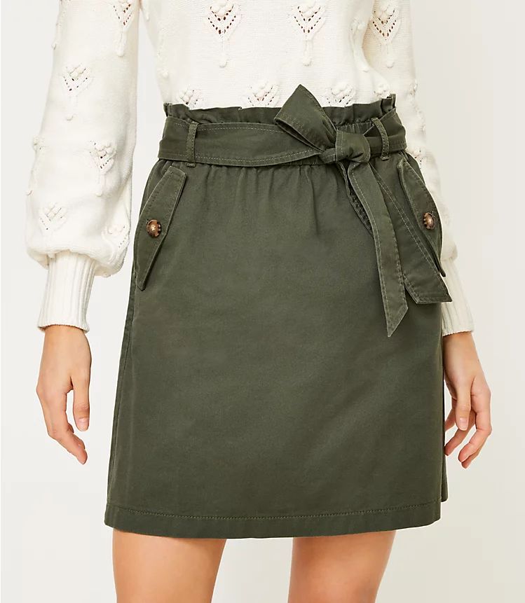 Tie Waist Pocket Skirt | LOFT