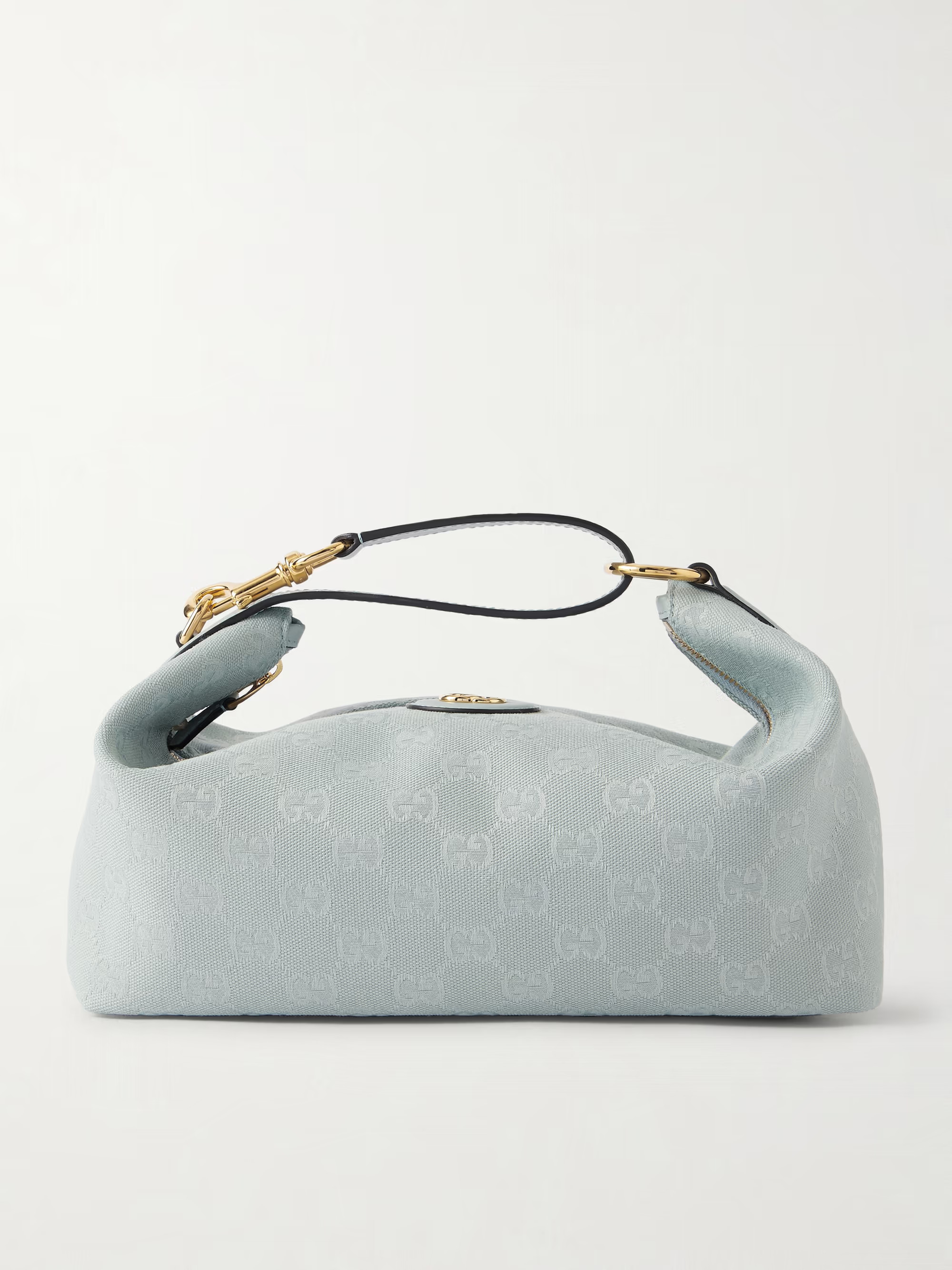 Ophidia leather-trimmed canvas-jacquard clutch | NET-A-PORTER (UK & EU)