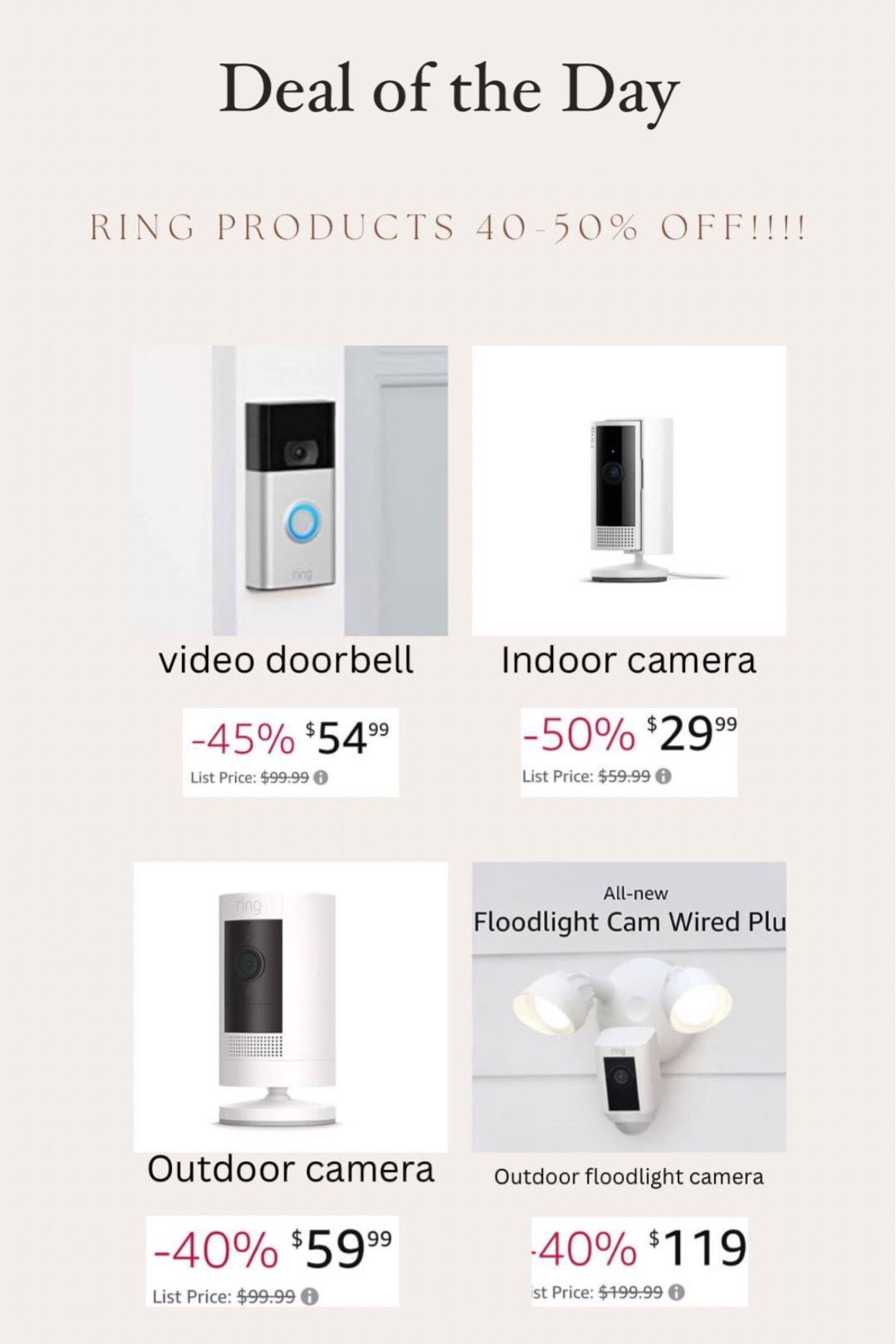 Ring products in major sale again! 