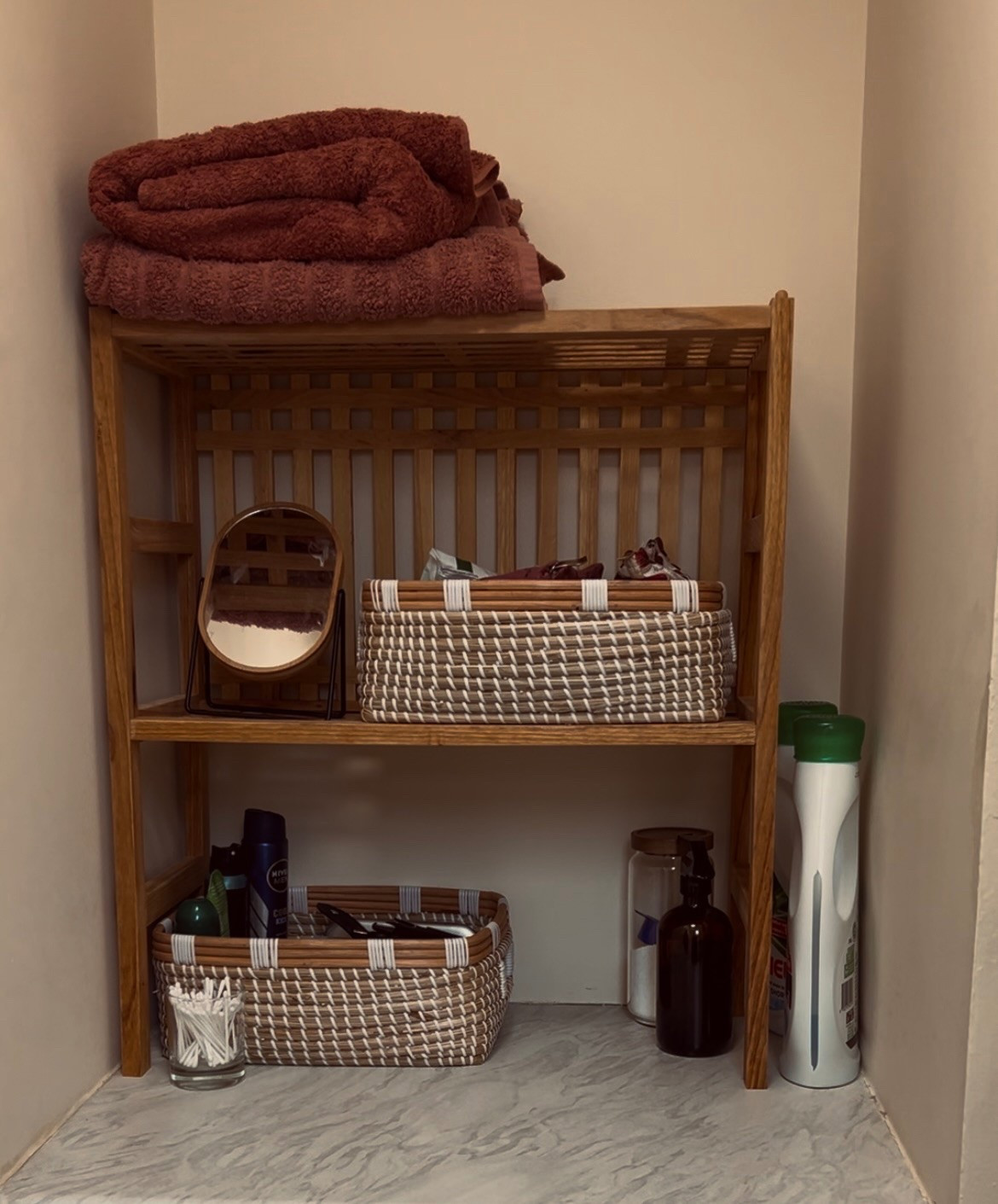 Rented Bathroom Cottagecore makeover 