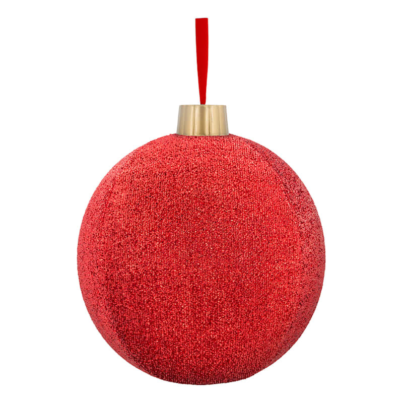 2-Piece Red Tinsel Ornament Set, 12" | At Home