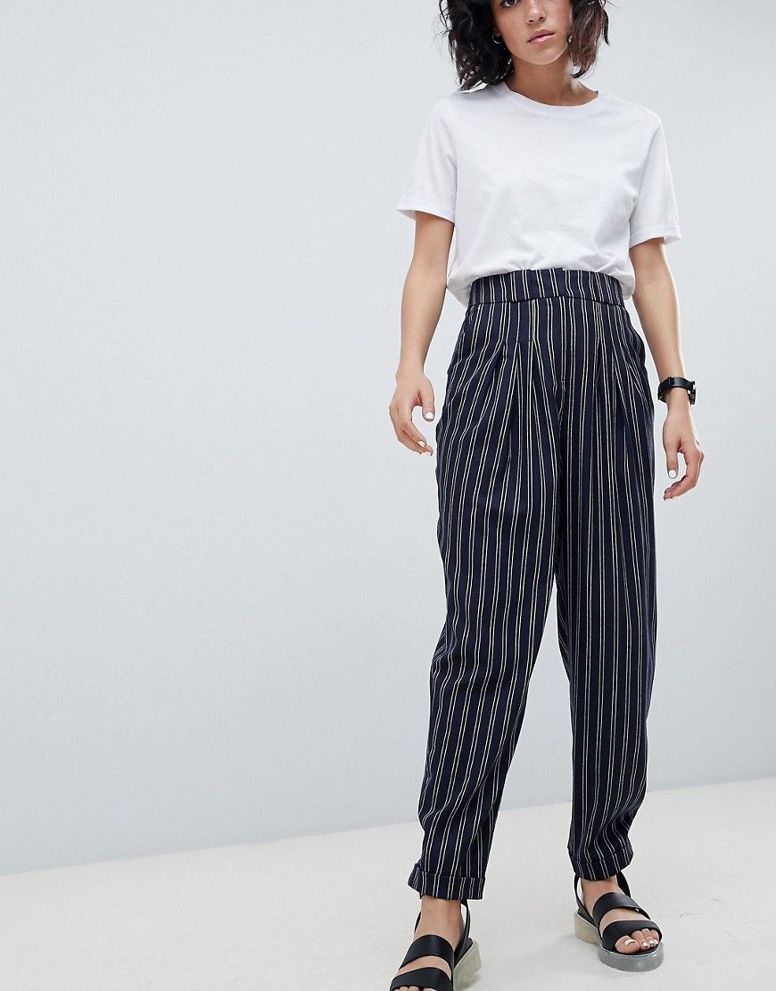 ASOS DESIGN tailored tapered PANTS in stripe - Multi | ASOS US