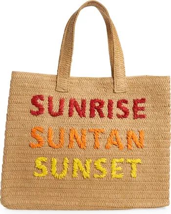 btb Los Angeles Sunrise, Suntan, Sunset Raffia Tote | Nordstrom | Nordstrom