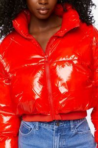 Faux Patent Leather Puffer Jacket | Forever 21 (US)