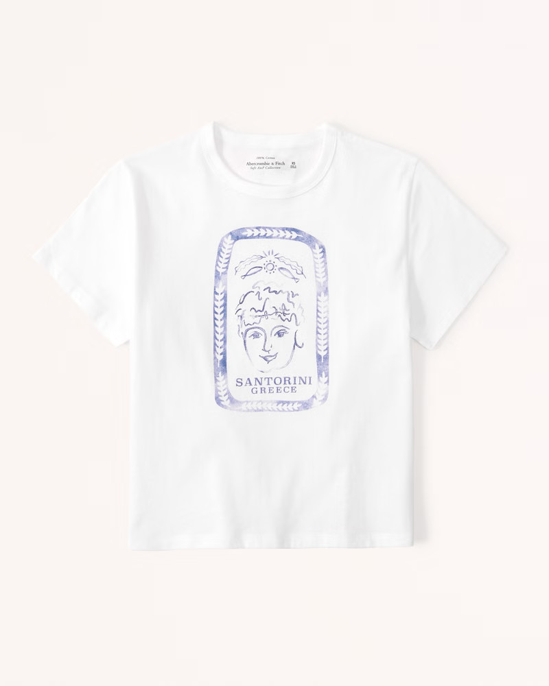 Short-Sleeve Santorini Graphic Skimming Tee | Abercrombie & Fitch (US)