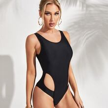 Cut-out Side One Piece Swimsuit | SHEIN