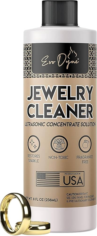 Evo Dyne Ultrasonic Jewelry Cleaner Solution (8oz Per Bottle) | Ultrasonic Cleaner Solution for D... | Amazon (US)