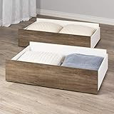 Prepac Select, Drifted Gray Storage Drawers on Wheels-Set of 2, Queen/King | Amazon (US)