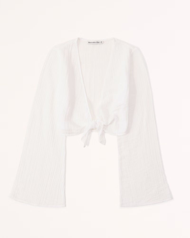 Gauzy Beach Coverup Top | Abercrombie & Fitch (US)