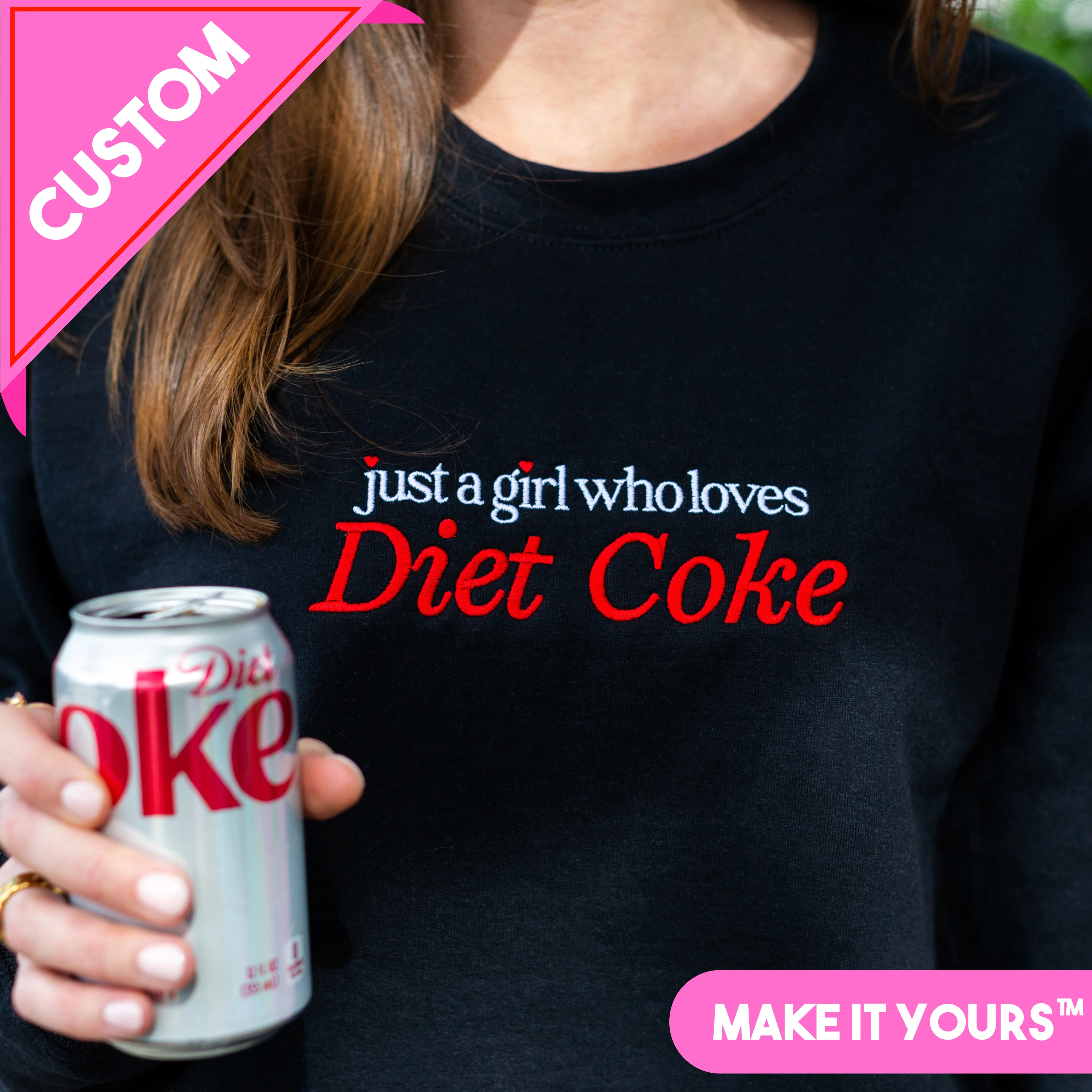 Make It Yours™ 'Just A Girl Who Loves' Crewneck Sweatshirt | United Monograms