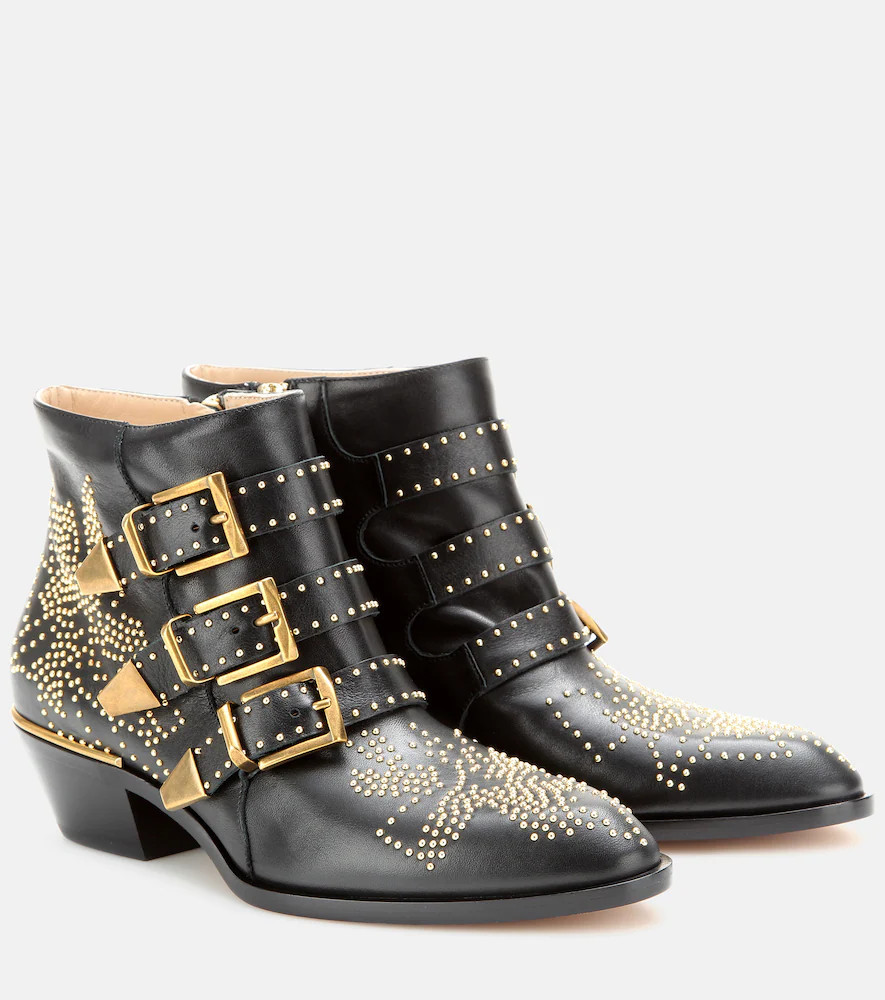Chloe Susanna studded leather ankle boots | Mytheresa (UK)