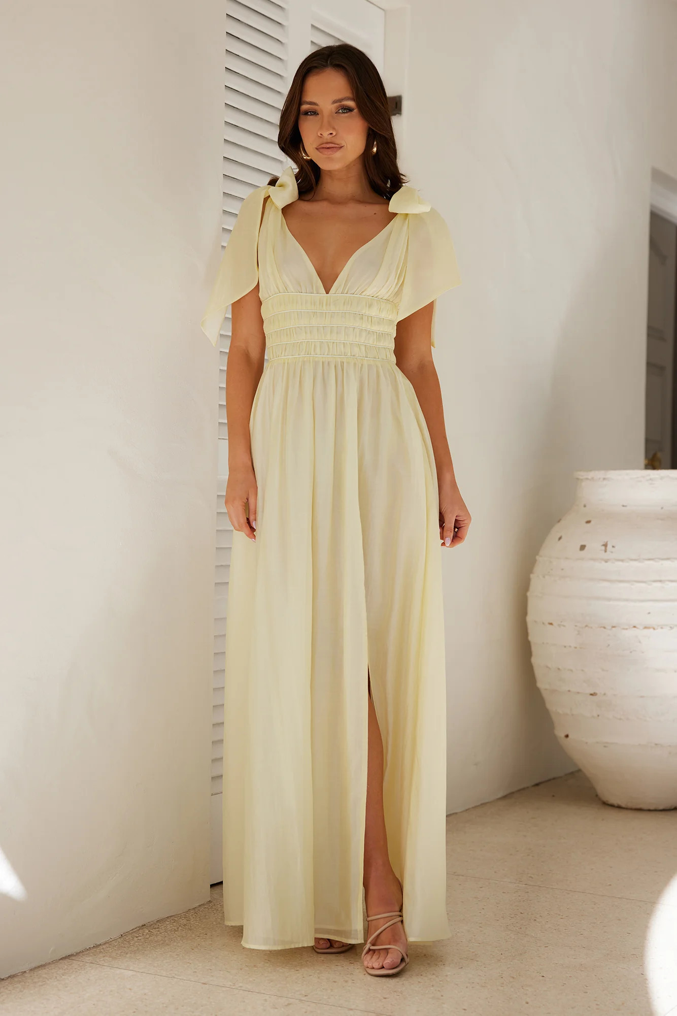 HELLO MOLLY Eyes Of A Goddess Maxi Dress Yellow | Hello Molly (AU)