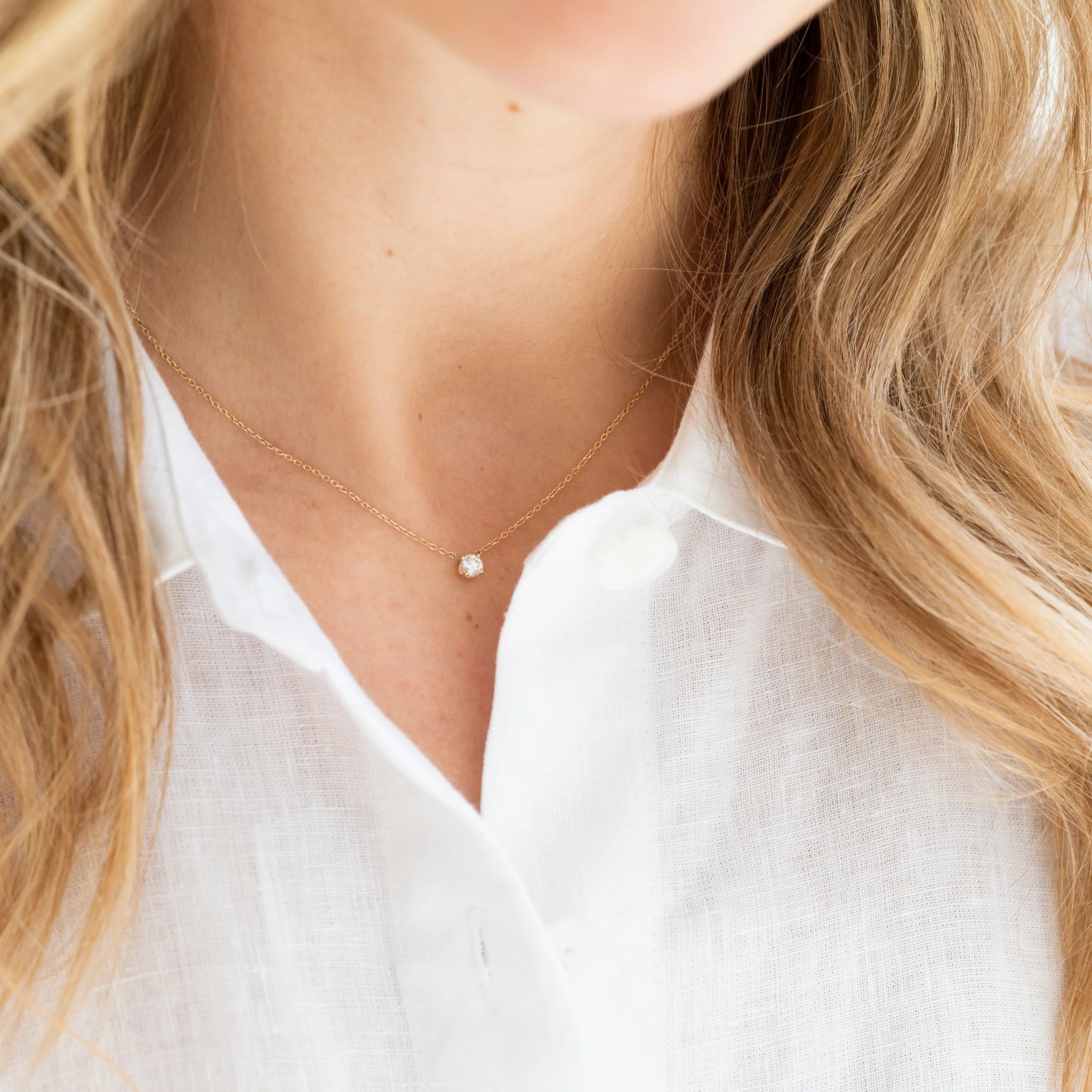 The Diamond Solitaire Necklace | Yearly Co.