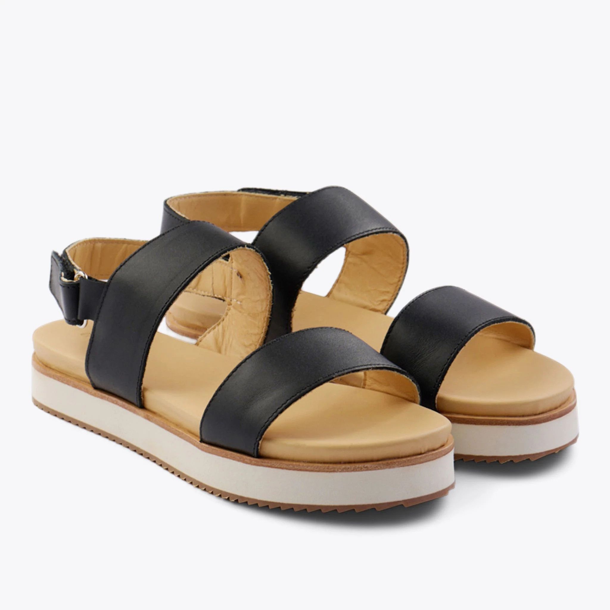 Go-To Flatform Sandal Black | Nisolo