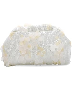 Emprier Sequin Cloud Clutch Bag, Sparkling Dumpling Evening Purse with Chain Strap, Elegant Weddi... | Amazon (US)