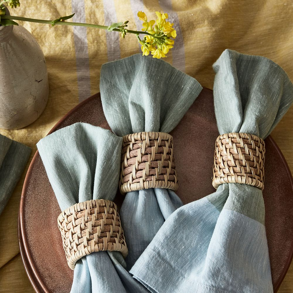 Colorful Woven Napkin Rings | GreenRow