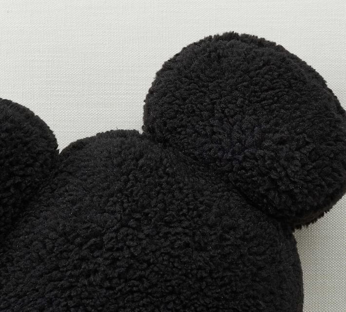 Disney Mickey Mouse Shaped Sherpa Pillow | Pottery Barn (US)