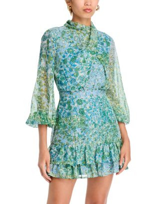 AQUA Draped Long Sleeve Mini Dress - Exclusive  | Bloomingdale's Women Dresses | Bloomingdale's (US)