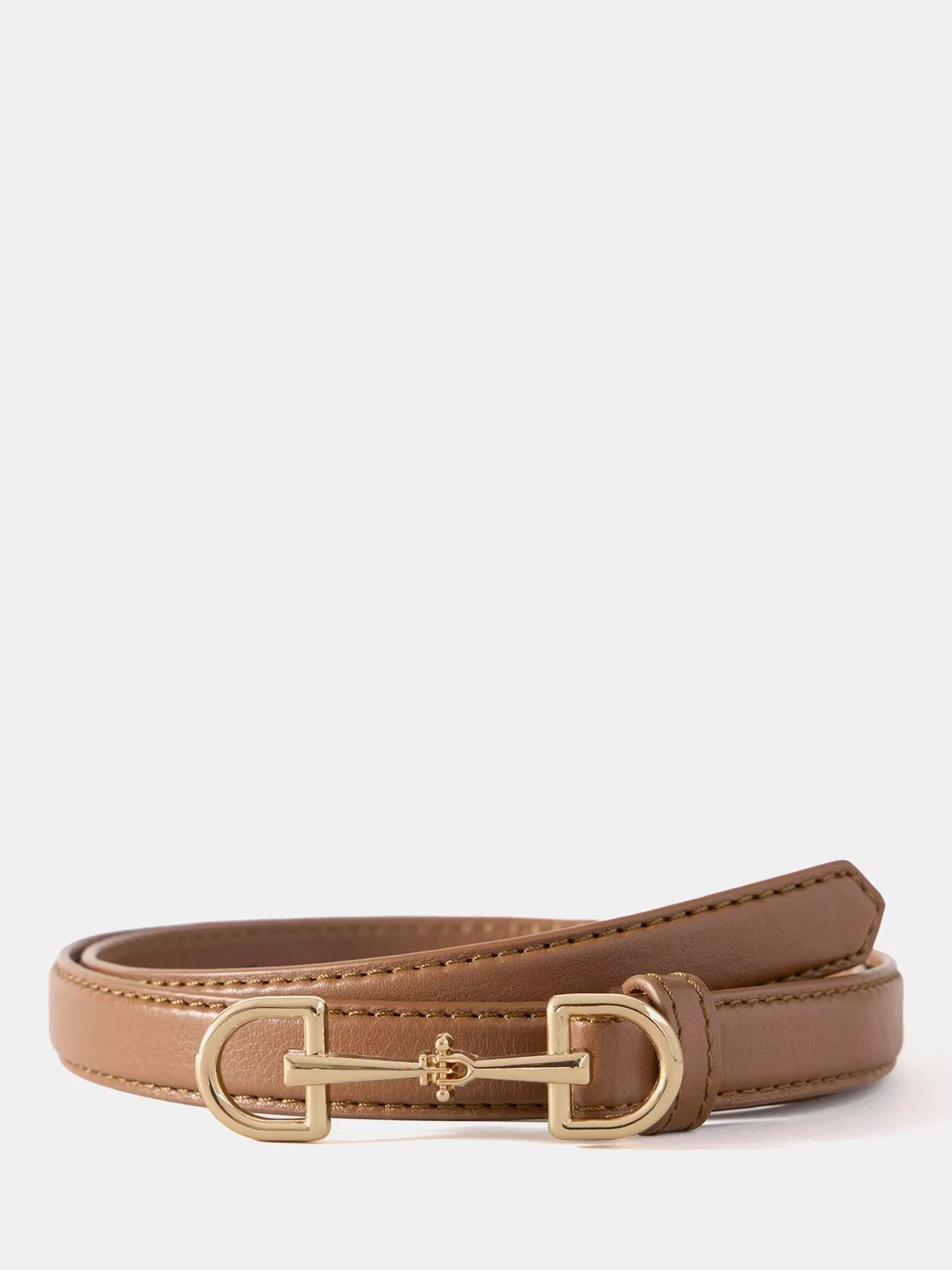 Mint Velvet Snaffle Detail Pure Leather Belt, Brown Tan | John Lewis (UK)