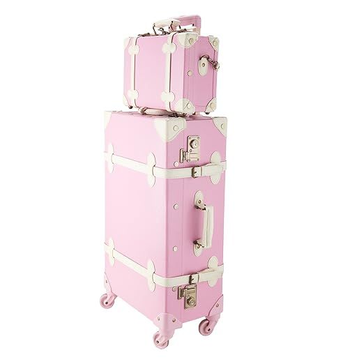 CO-Z Premium Vintage Luggage Sets 24" Trolley Suitcase and 12" Hand Bag Set with TSA Locks | Amazon (US)