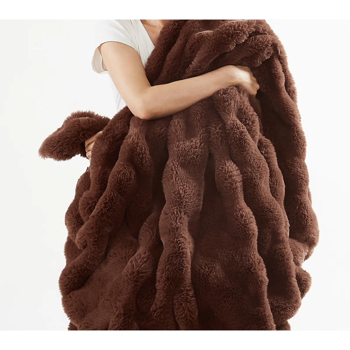 Brooklyn Loom Bubble Faux Fur Throw Blanket | Wayfair North America