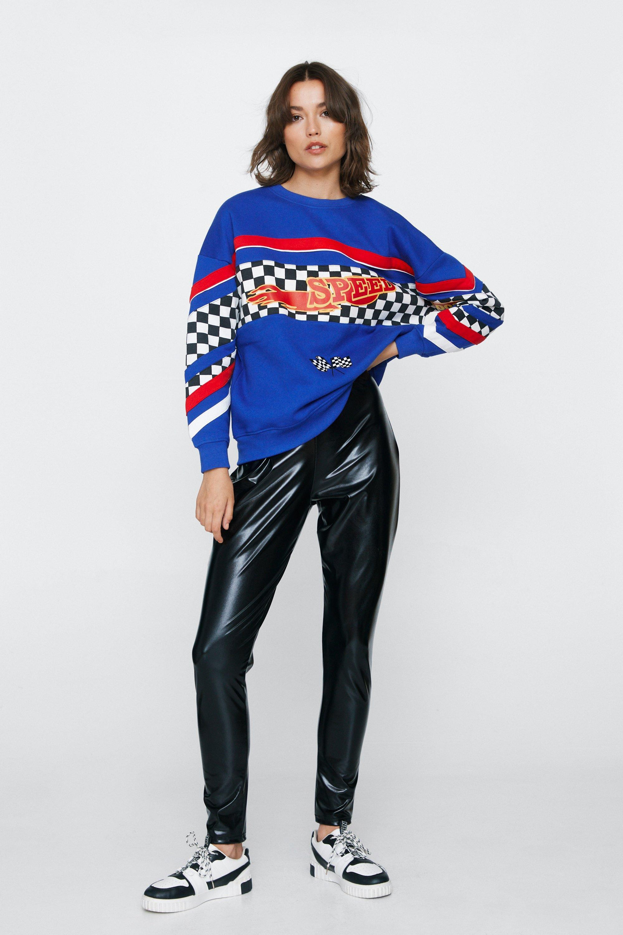 Motocross Print Oversized Sweatshirt | NastyGal (UK, IE)