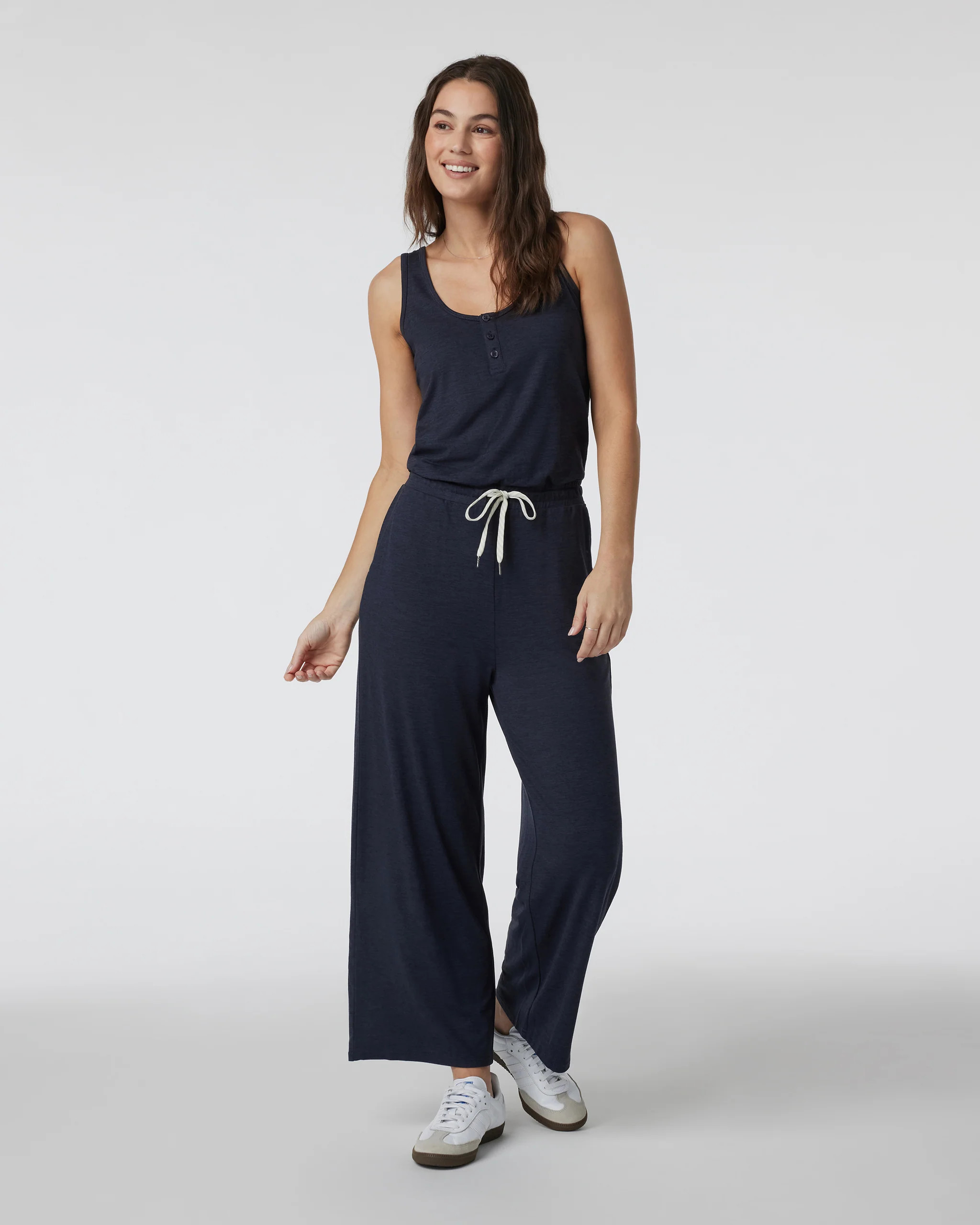 Falls Jumpsuit | Midnight Wide Leg Crop Jumpsuit | Vuori | Vuori Clothing (US & Canada)