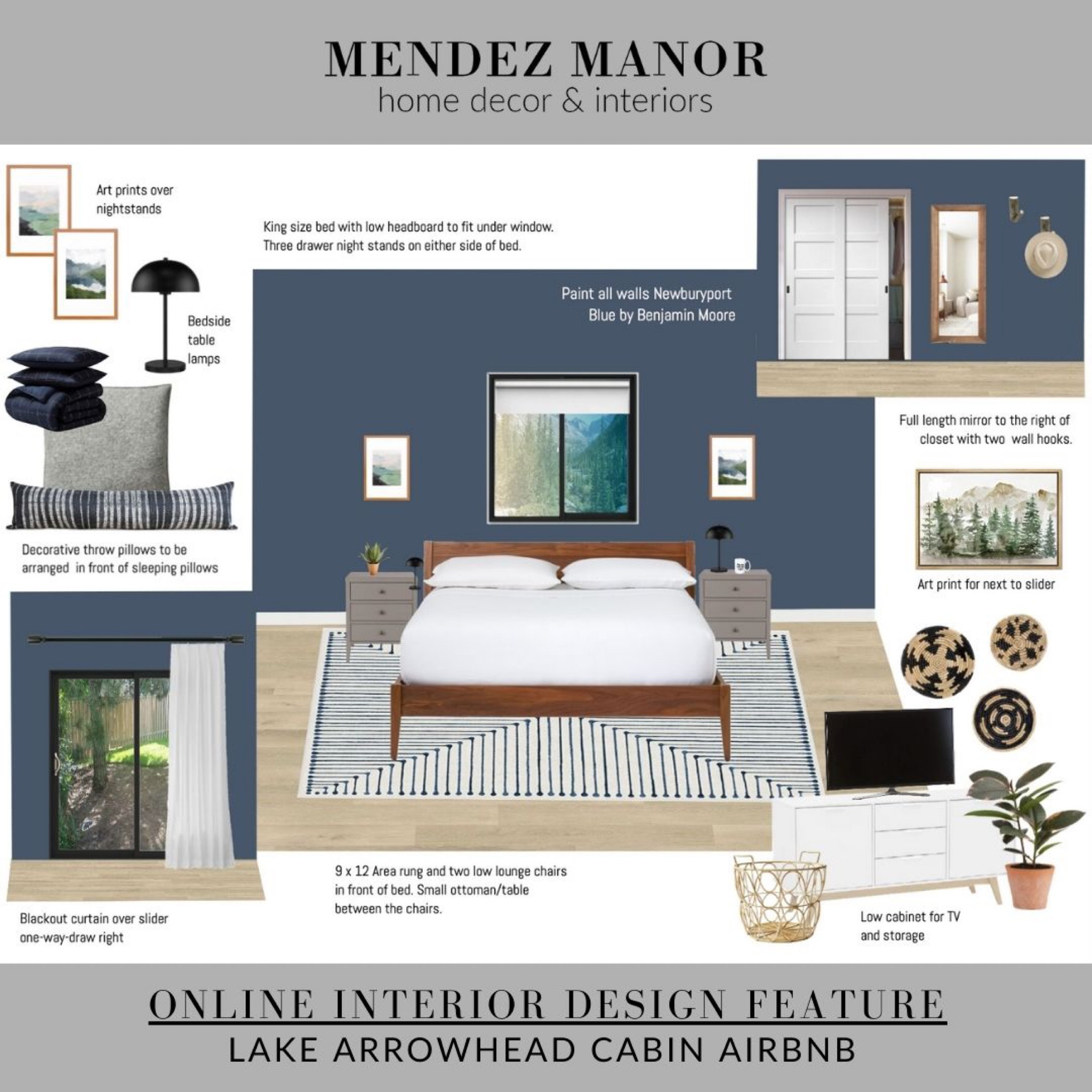 Lake Arrowhead cabin bedroom design 

#ltkhome #bedroom #madterbedroom #airbnbbedroom #guestbedroom #bedroomdecor