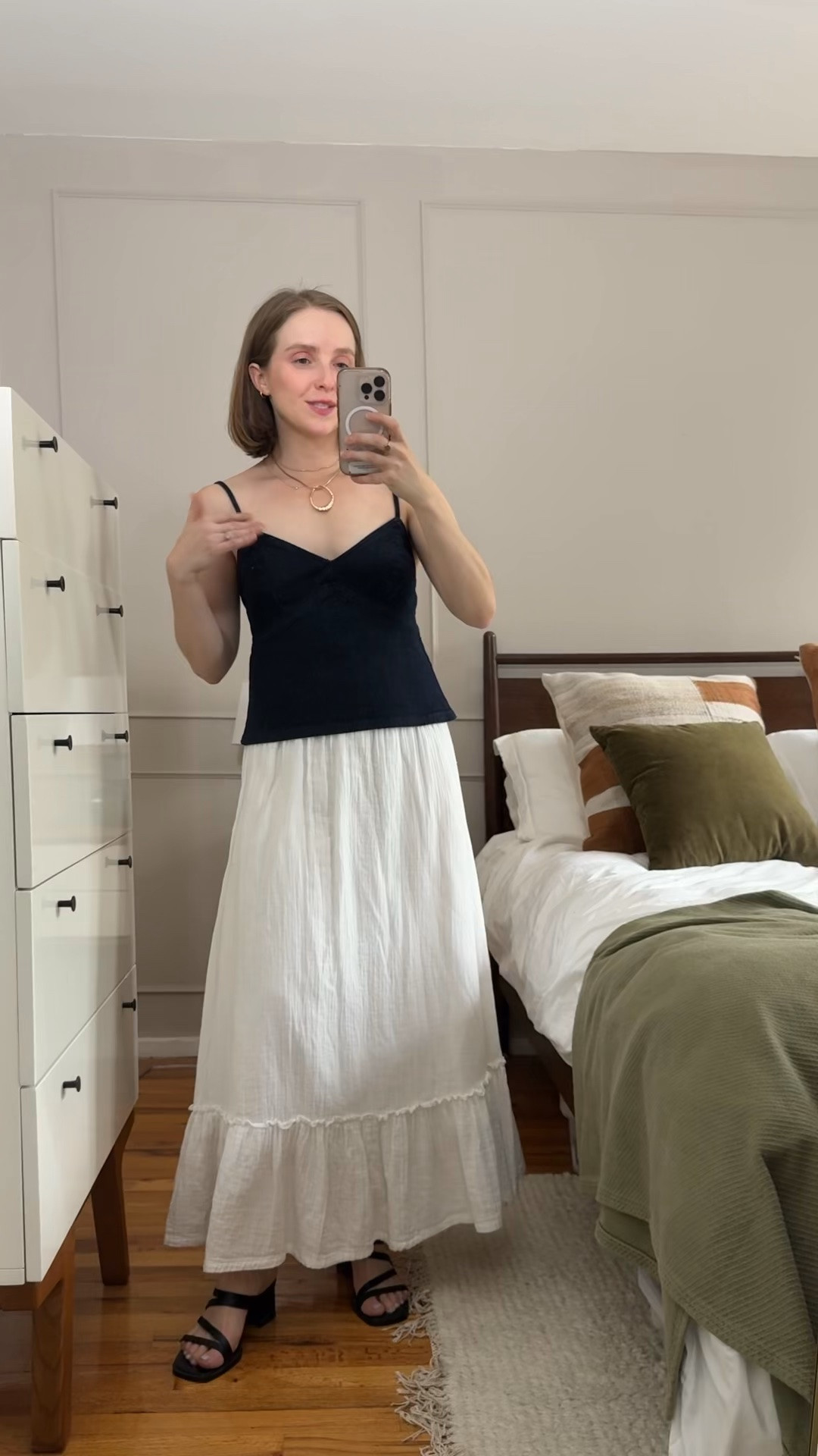 White maxi skirt from Quince restock!
100% gauzy cotton and lined, w/ stretchy waist wearing xs 
Free shipping

#LTKootd #LTKSaleAlert #LTKPetite
