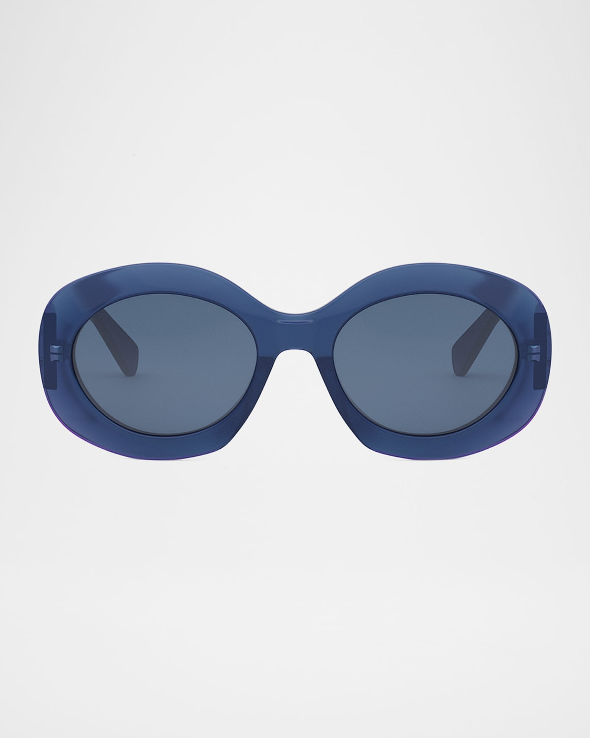 Triomphe Round Acetate Sunglasses | Neiman Marcus